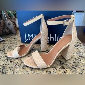 J. McLaughlin Raffa ankle strap sandals size 8, 4 in heel (brand new in box)